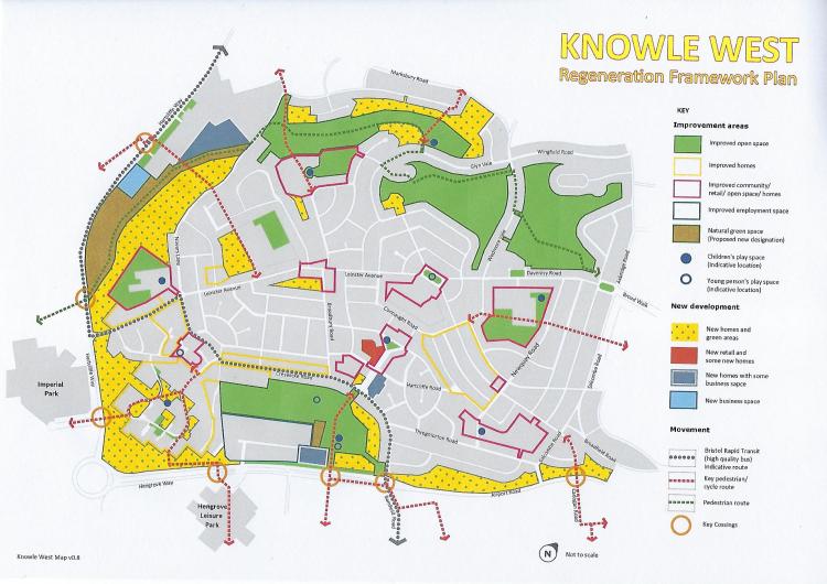 map of the Knowle West Regeneration area